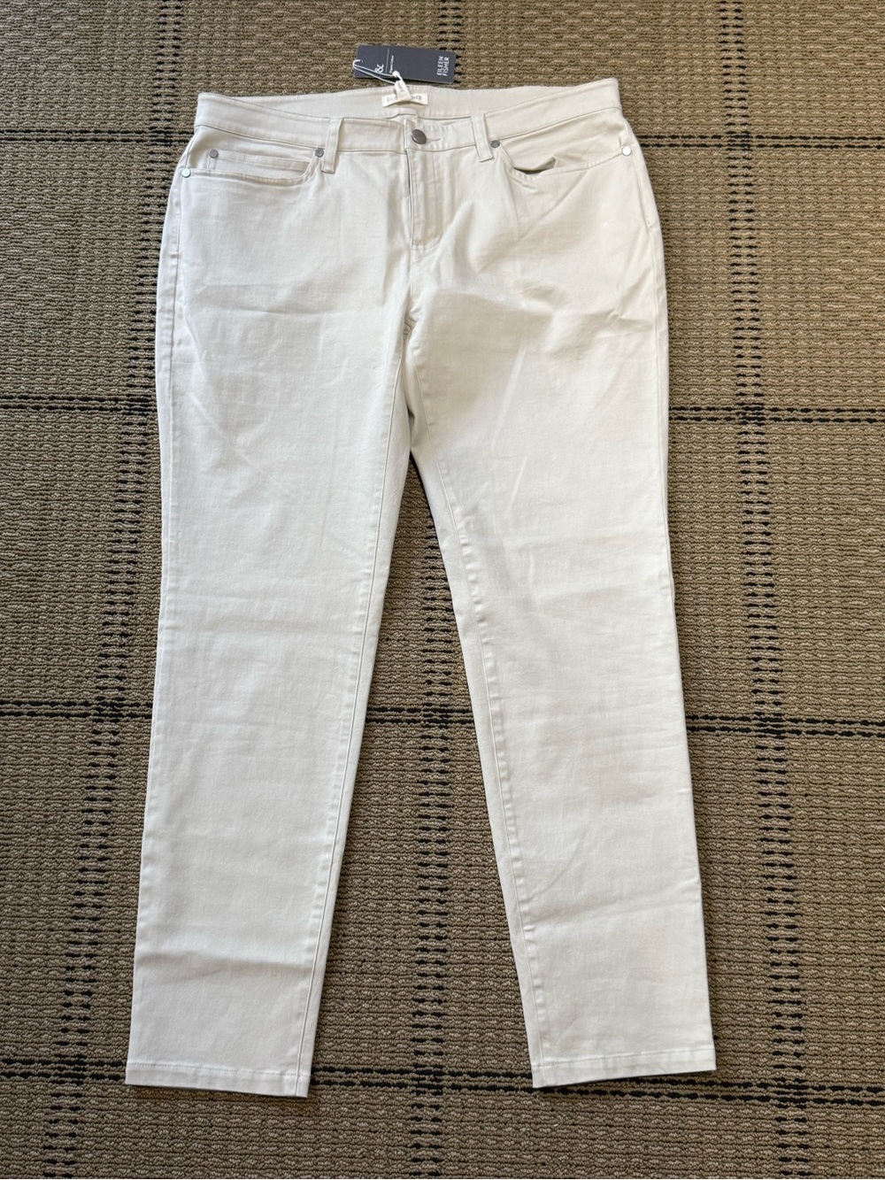 Eileen Fisher Organic Cotton Sea Salt Skinny Jeans
